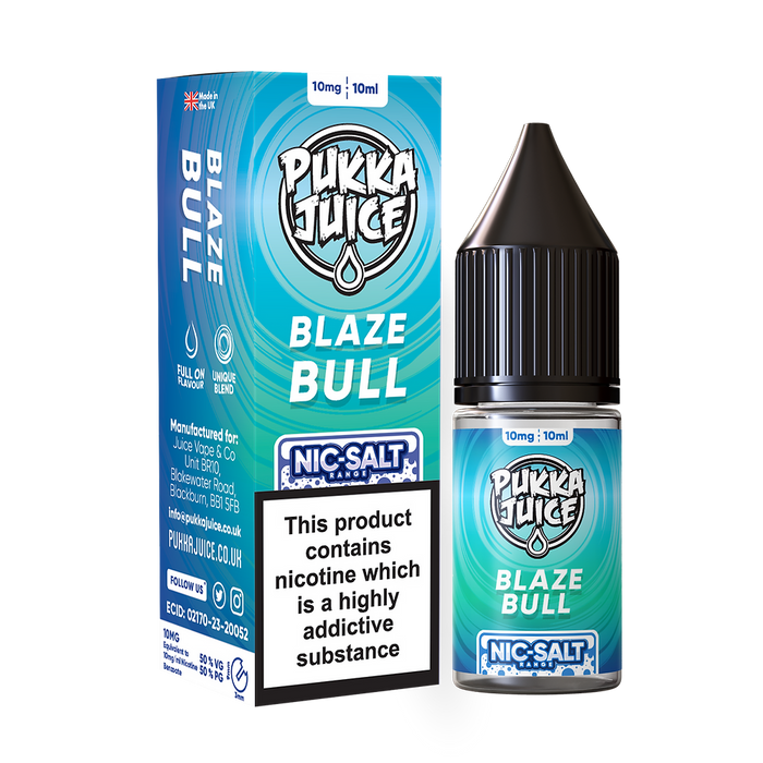 Blaze Bull - 10ml Nic Salt By Pukka Juice