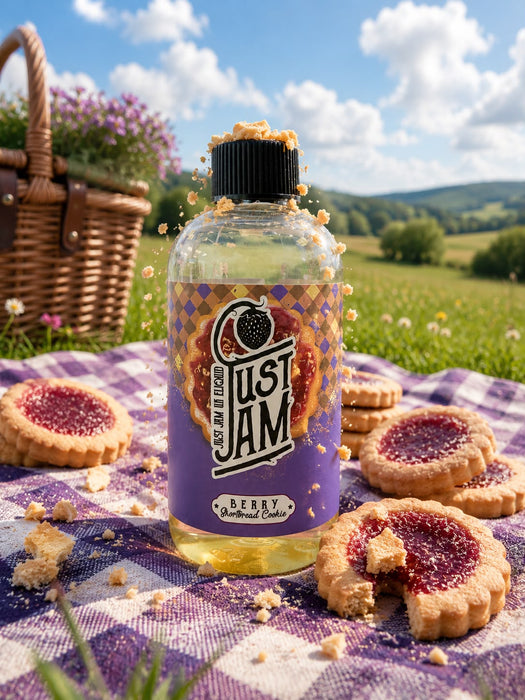 Just Jam | Berry Shortbread Cookie | Strawberry Jam - 200ml Shortfill. (Nicotine not included)