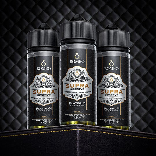 Supra Reserve - Bombo Platinum Tobacco - 100ml Shortfill E-Liquid (Nicotine not included)