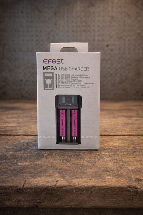 Efest Mega USB Charger | 2 Bay | Free Aspire Plug Included