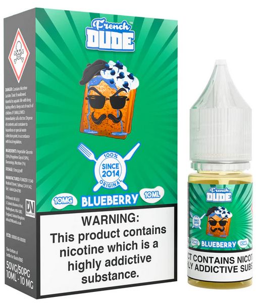 French Dude Blueberry 10ml Nic Salt By Vape Breakfast Classics