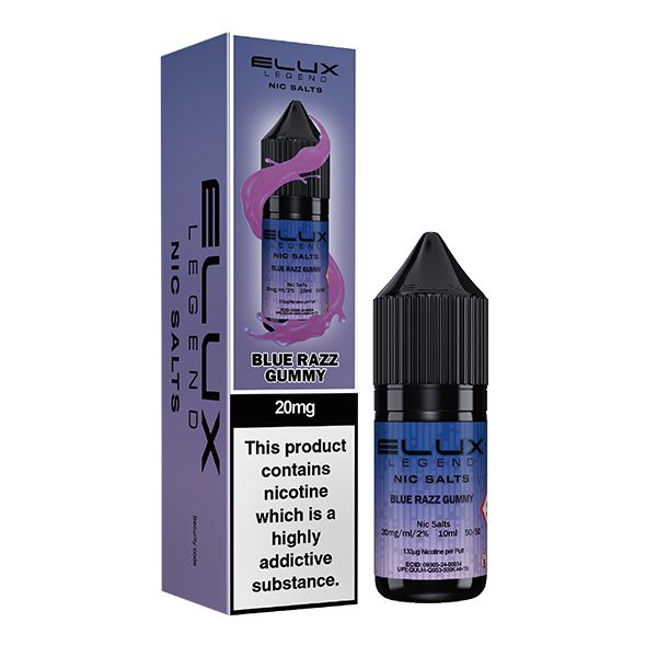 Blue Razz Gummy 10ml Nic Salt By Elux