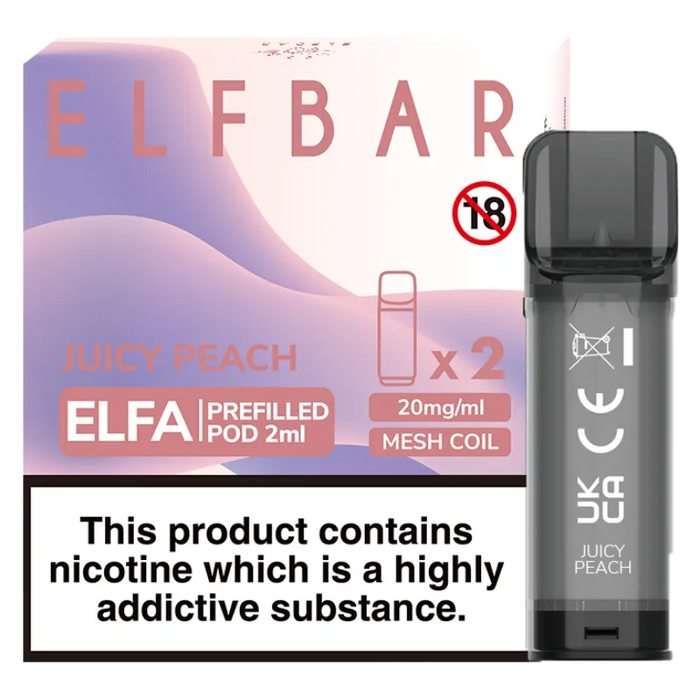 ELFA Peach Ice Pods (2 Pack) By Elf Bar
