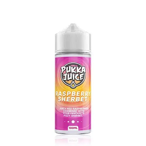 Raspberry Sherbet E-Liquid By Pukka Juice 100ml (Nicotine not included)