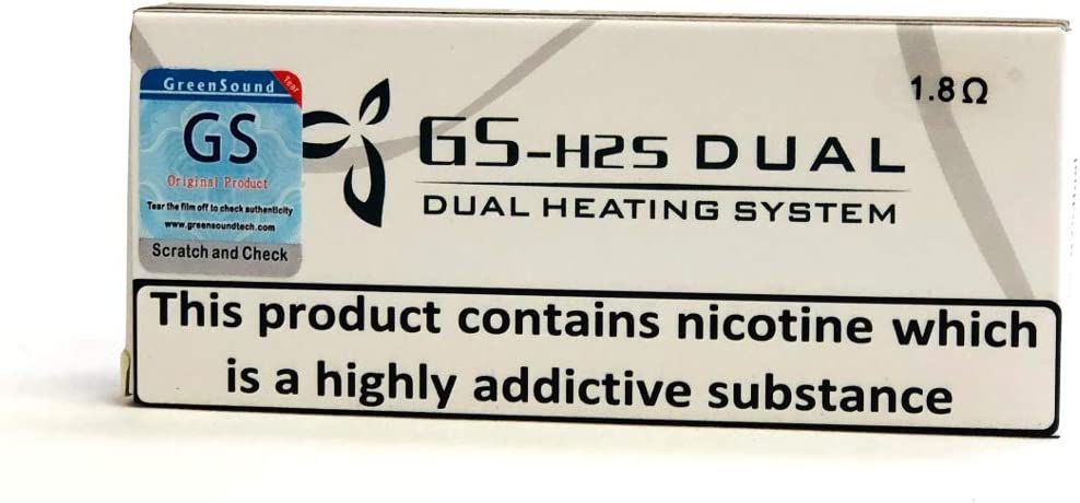 GS H2s Dual Coil , 5 Pack, 1.8 ohm