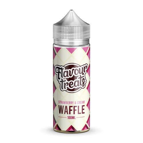 Strawberry & Cream Waffle By Flavour Treats E-Liquids - 100ml Short Fill (Nicotine not included)