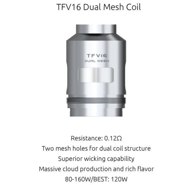 SMOK TFV16 Coils Dual Mesh 0.12ohm - 3 Pack